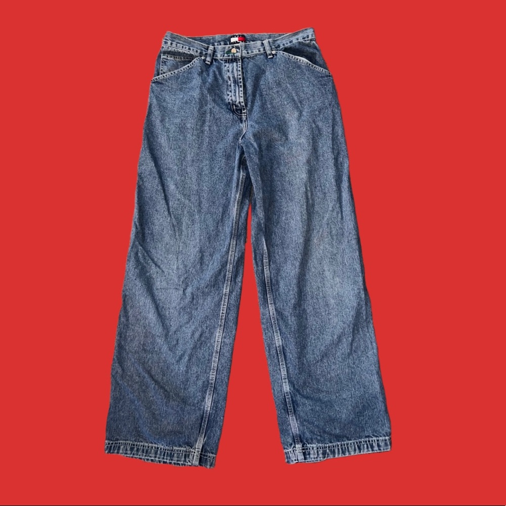 Tommy Hilfiger blue cargo jeans. Size 14 but fits more of a 12